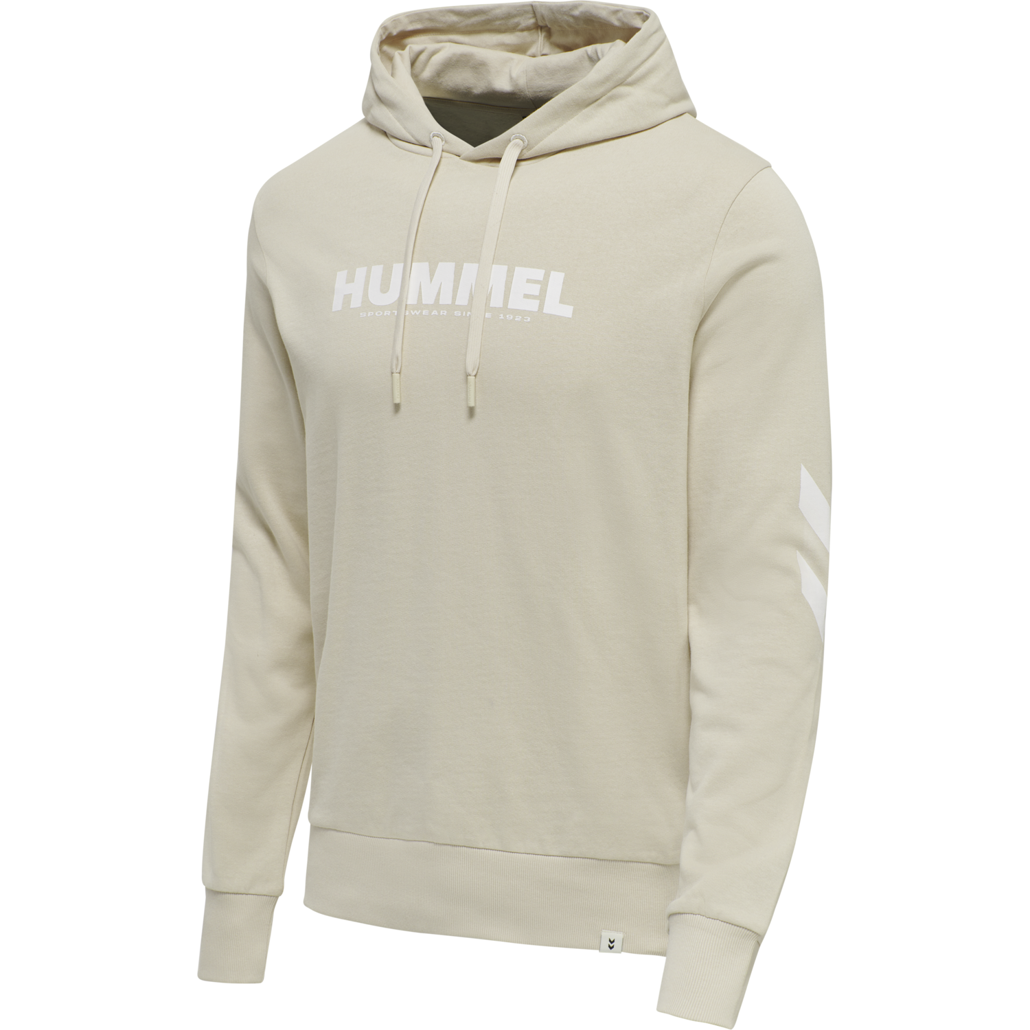 hmlLEGACY LOGO HOODIE, PUMICE STONE, packshot