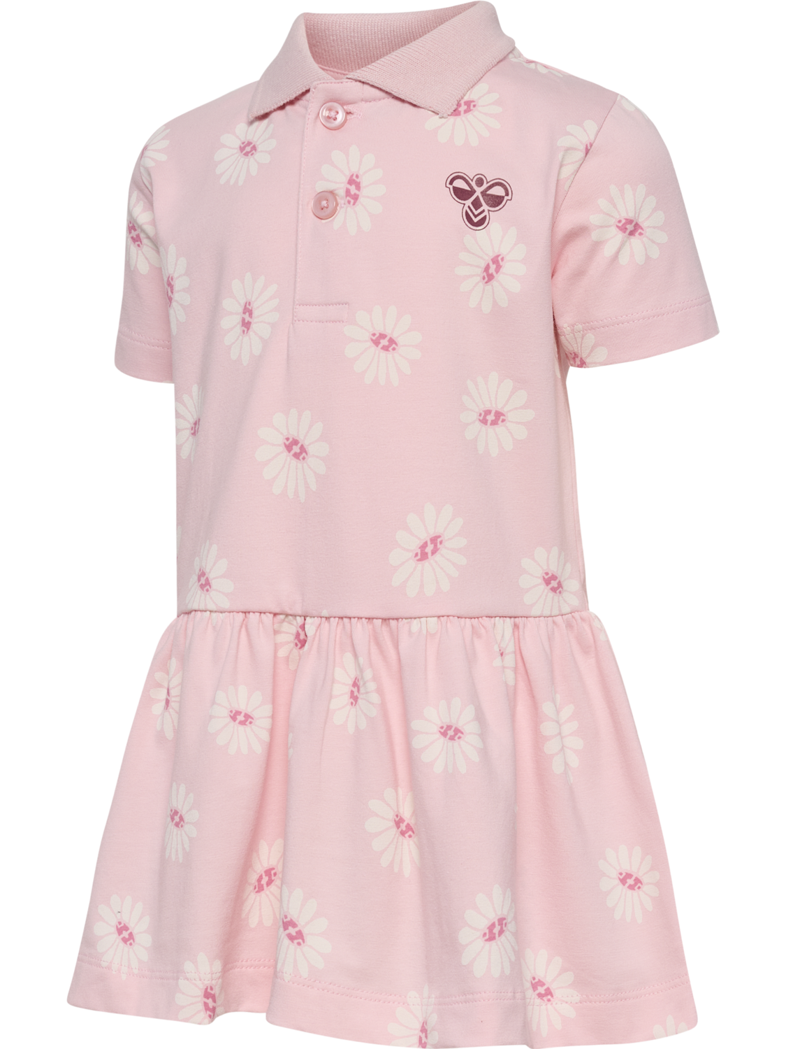 hmlMINI REG FLOWER POLO DRESS S/S, PALE LILAC, packshot