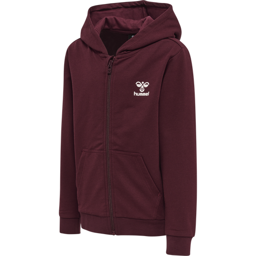 hmlTRECE ZIP HOODIE, WINDSOR WINE, packshot