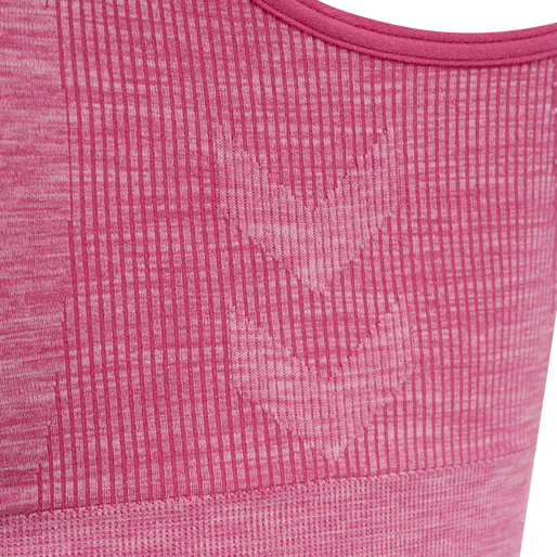 hmlMT UNA SEAMLESS SPORTS TOP, AZALEA PINK MELANGE, packshot