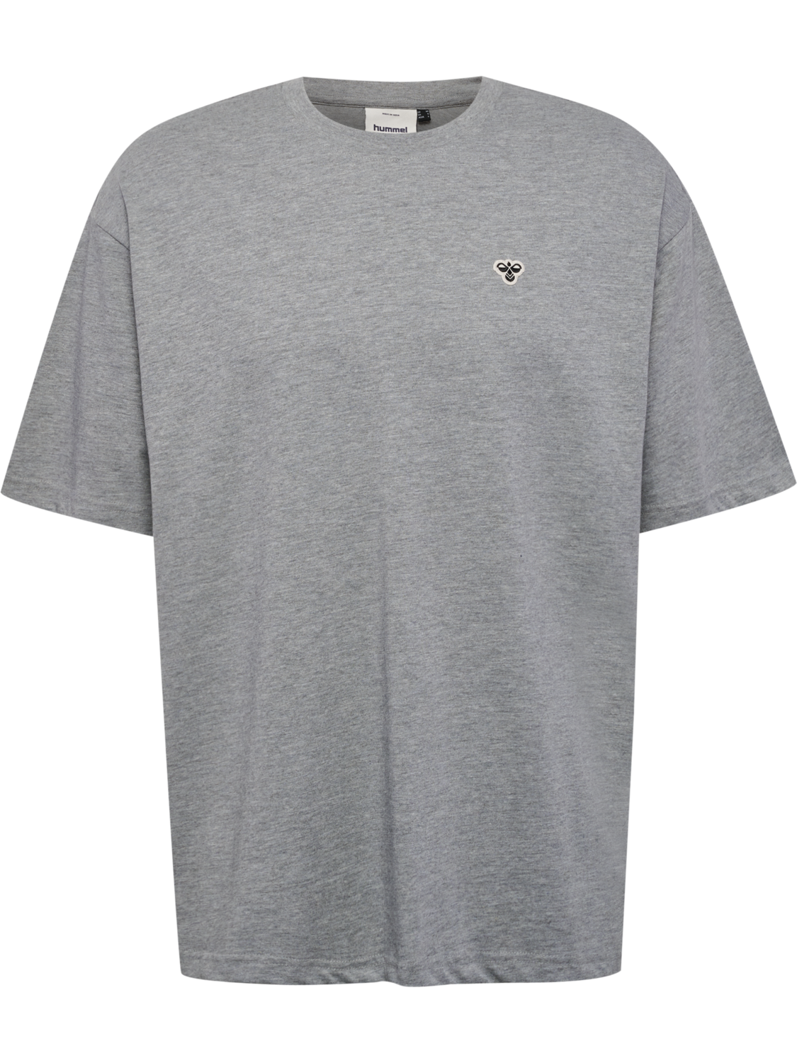 hmlLOOSE T-SHIRT BEE S/S, GREY MELANGE, packshot