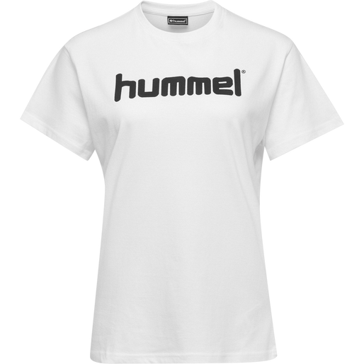 HUMMEL GO COTTON LOGO T-SHIRT WOMAN S/S, WHITE, packshot