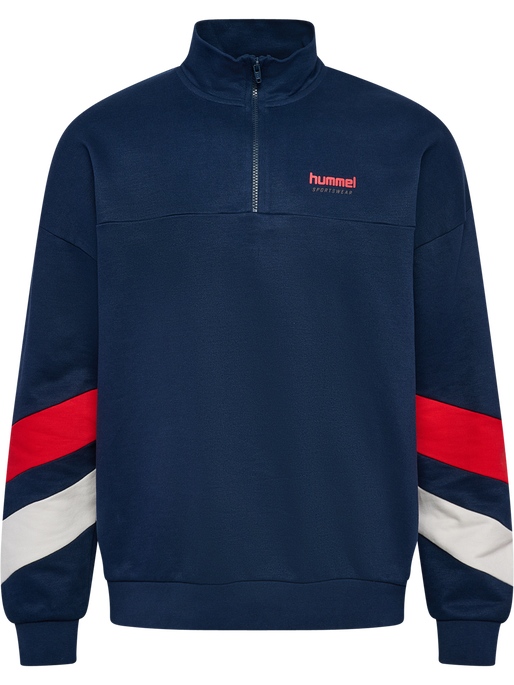 hmlOVERSIZED HALFZIP SPORTSWEAR, DRESS BLUES hmlOVERSIZED HALFZIP SPORTSWEAR, DRESS BLUES, packshot