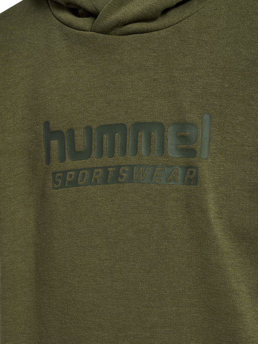 hmlJR BASE HOODIE, WINTER MOSS, packshot