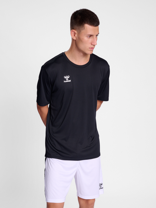 hmlESSENTIAL JERSEY S/S, BLACK, model