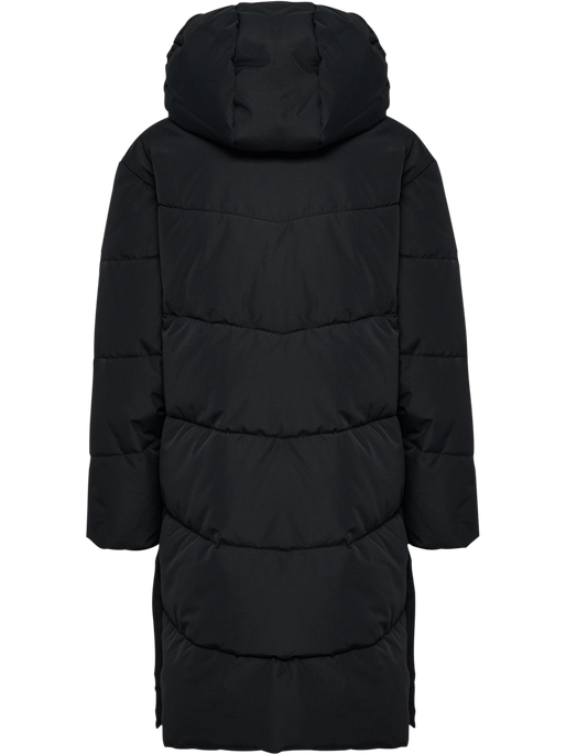 hmlJR PUFFER LONG JACKET, BLACK, packshot