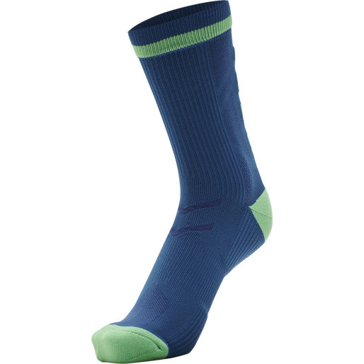 ELITE INDOOR SOCK LOW PA, GREEN ASH/BLUE CORAL, packshot