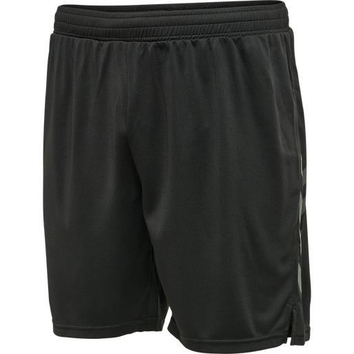hmlONGRID POLY SHORTS, JET BLACK/FORGED IRON hmlONGRID POLY SHORTS, JET BLACK/FORGED IRON, packshot