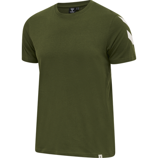 hmlLEGACY CHEVRON T-SHIRT, RIFLE GREEN, packshot