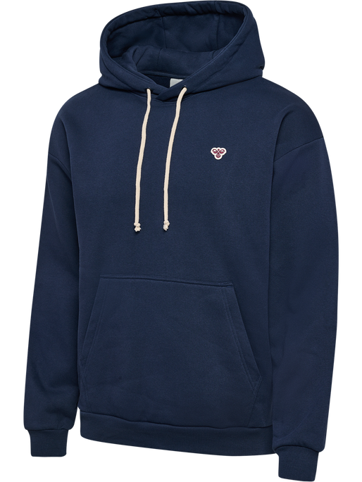 hmlLOOSE HOODIE BEE, DRESS BLUES, packshot