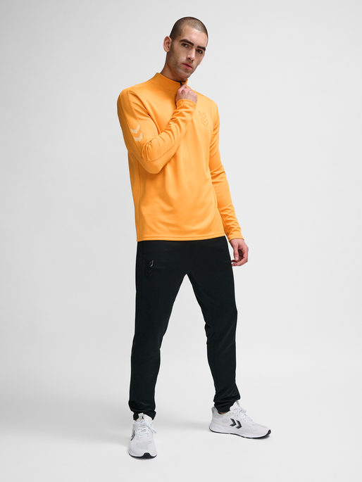 hmlACTIVE PL HALF ZIP, BLAZING ORANGE, model