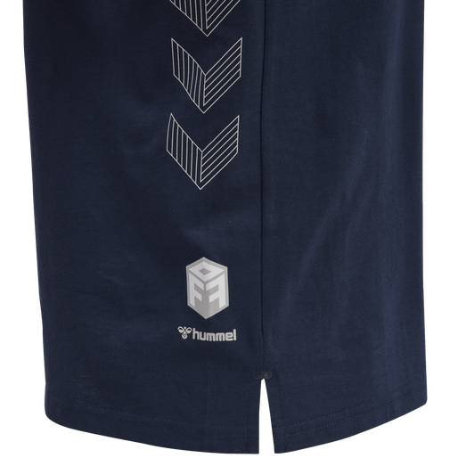 hmlMOVE GRID COTTON T-SHIRT S/S, MARINE hmlMOVE GRID COTTON T-SHIRT S/S, MARINE, packshot