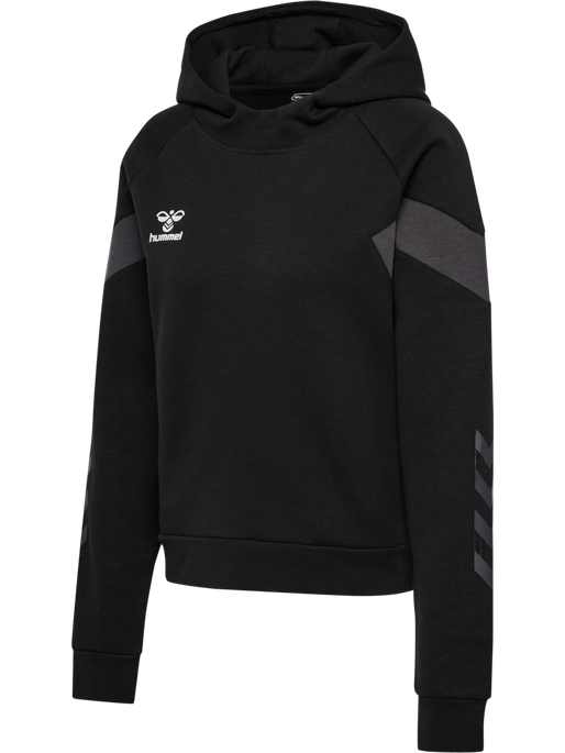 hmlTRAVEL SWEAT HOODIE WOMAN, BLACK, packshot