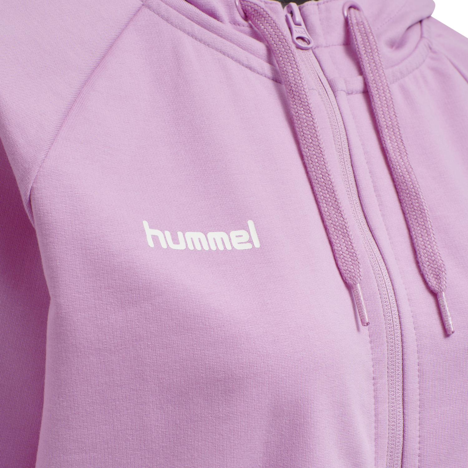 HMLGO COTTON ZIP HOODIE WOMAN, ORCHID, packshot