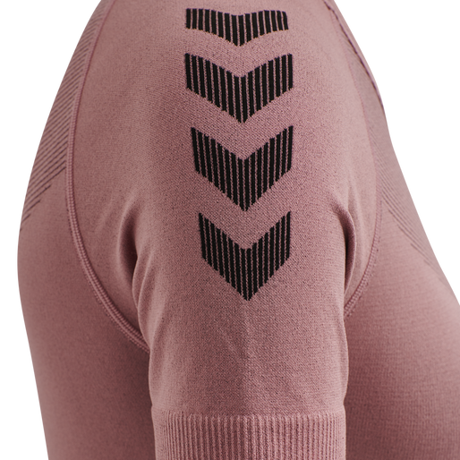 HUMMEL FIRST SEAMLESS JERSEY S/S W, DUSTY ROSE, packshot