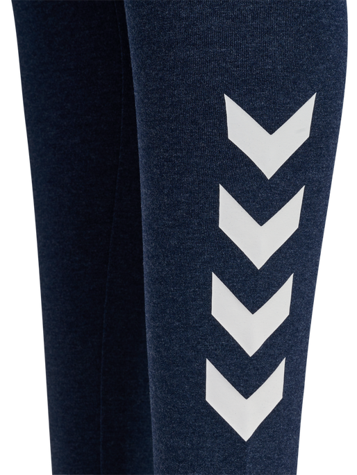 hmlJR LOGO TIGHTS, DRESS BLUE MELANGE hmlJR LOGO TIGHTS, DRESS BLUE MELANGE, packshot