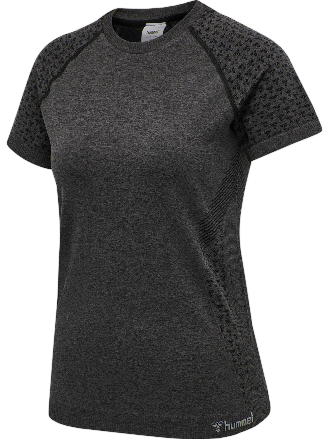 hmlCI SEAMLESS T-SHIRT, BLACK MELANGE, packshot