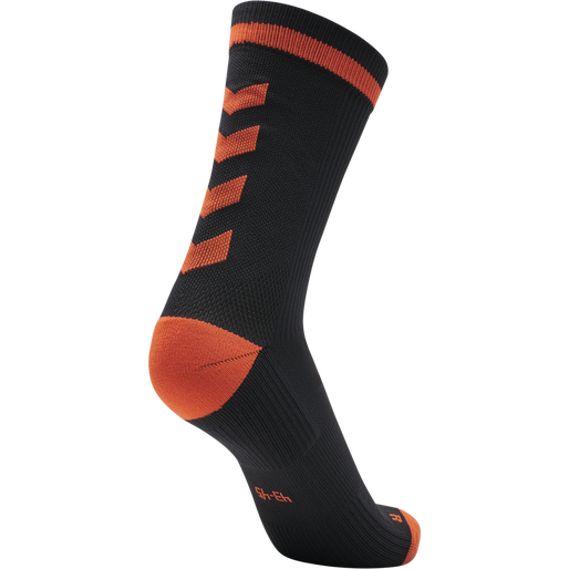 ELITE INDOOR SOCK LOW PA, BLACK/FIESTA, packshot