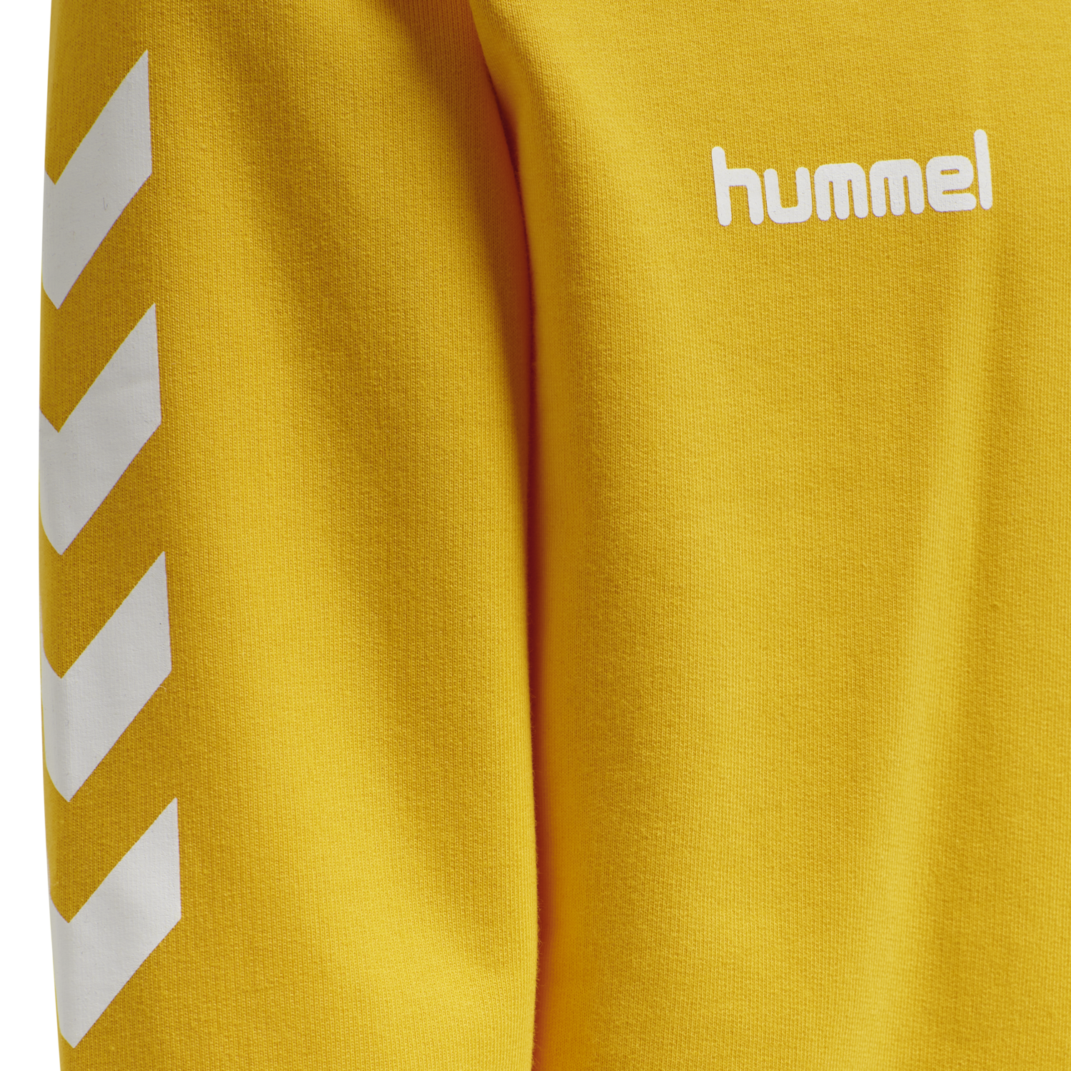 HUMMEL GO KIDS COTTON HOODIE, SPORTS YELLOW, packshot