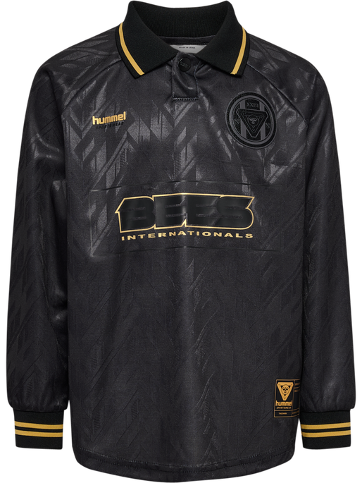 hmlJR LOOSE BAY SOCCER JERSEY L/S, BLACK, packshot