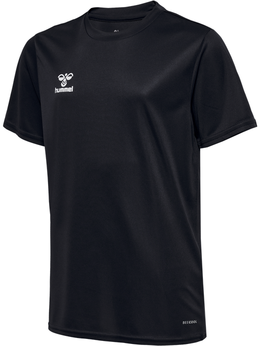 hmlESSENTIAL JERSEY S/S KIDS, BLACK, packshot