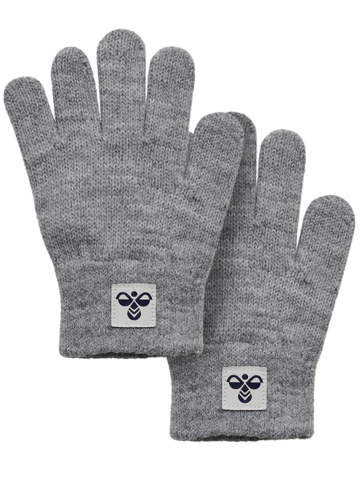 hmlJR KNIT GLOVES 2-PACK, GREY MELANGE hmlJR KNIT GLOVES 2-PACK, GREY MELANGE, packshot