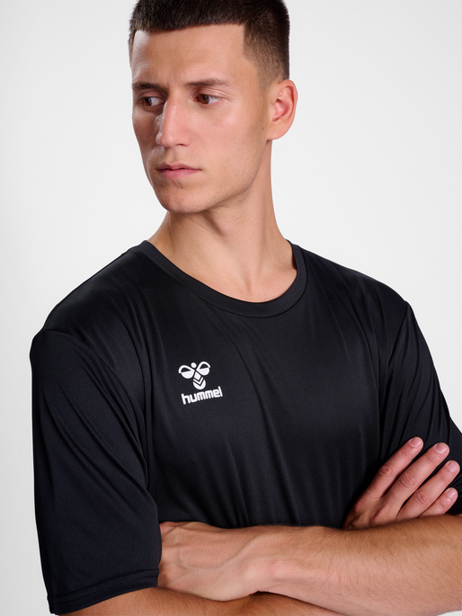 hmlESSENTIAL JERSEY S/S, BLACK, model