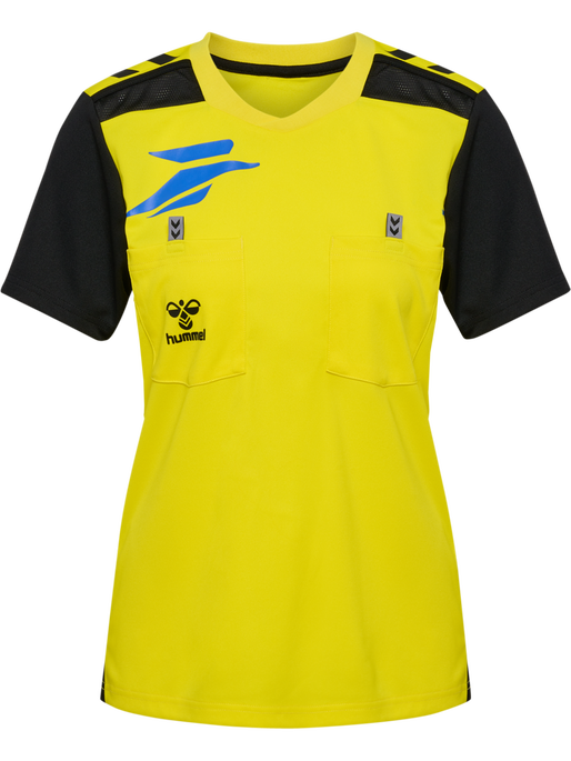 FFHB NEW REFEREE JERSEY S/S WO, BLAZING YELLOW W/O SPONSOR FFHB NEW REFEREE JERSEY S/S WO, BLAZING YELLOW W/O SPONSOR, packshot