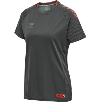 hmlPRO GRID TRAINING JERSEY S/S WO, FORGED IRON/QUIET SHADE, packshot