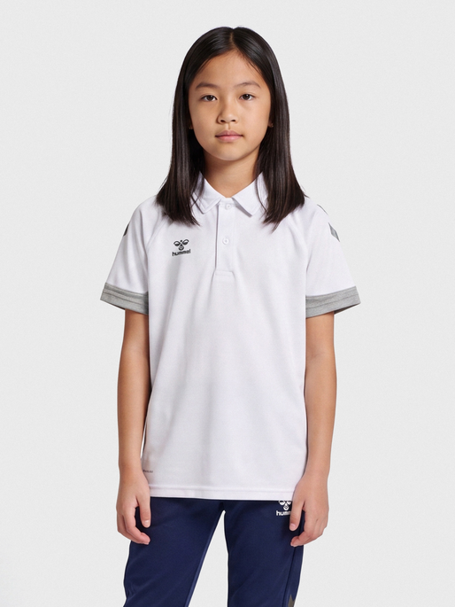 hmlLEAD FUNCTIONAL KIDS POLO, WHITE, model