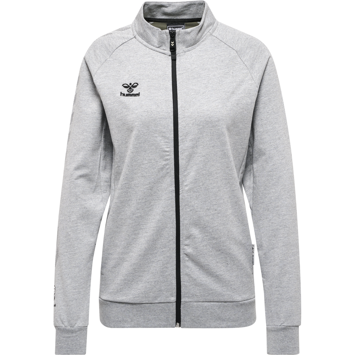 hmlMOVE GRID COTTON ZIP JACKET WOMA, GREY MELANGE, packshot