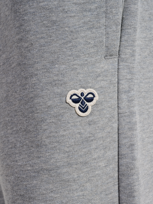hmlJR LOOSE SWEATPANTS BEE, GREY MELANGE hmlJR LOOSE SWEATPANTS BEE, GREY MELANGE, packshot