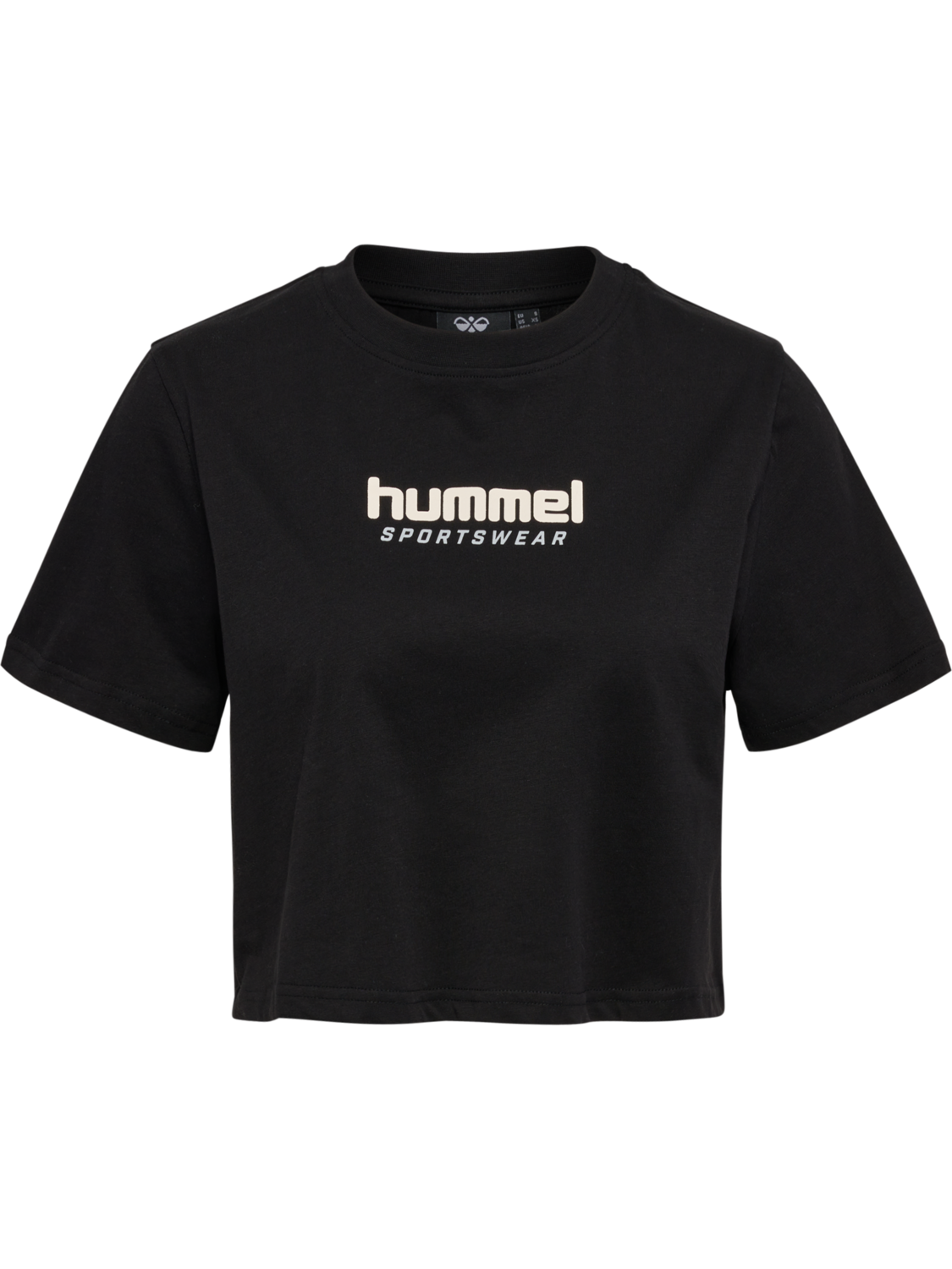 hmlLGC MALU CROPPED T-SHIRT, BLACK, packshot