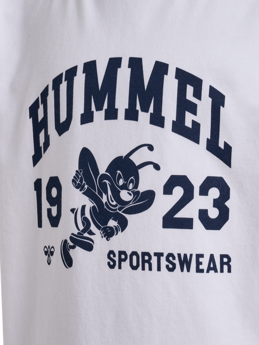 hmlPRINT T-SHIRT S/S, BRIGHT WHITE, packshot