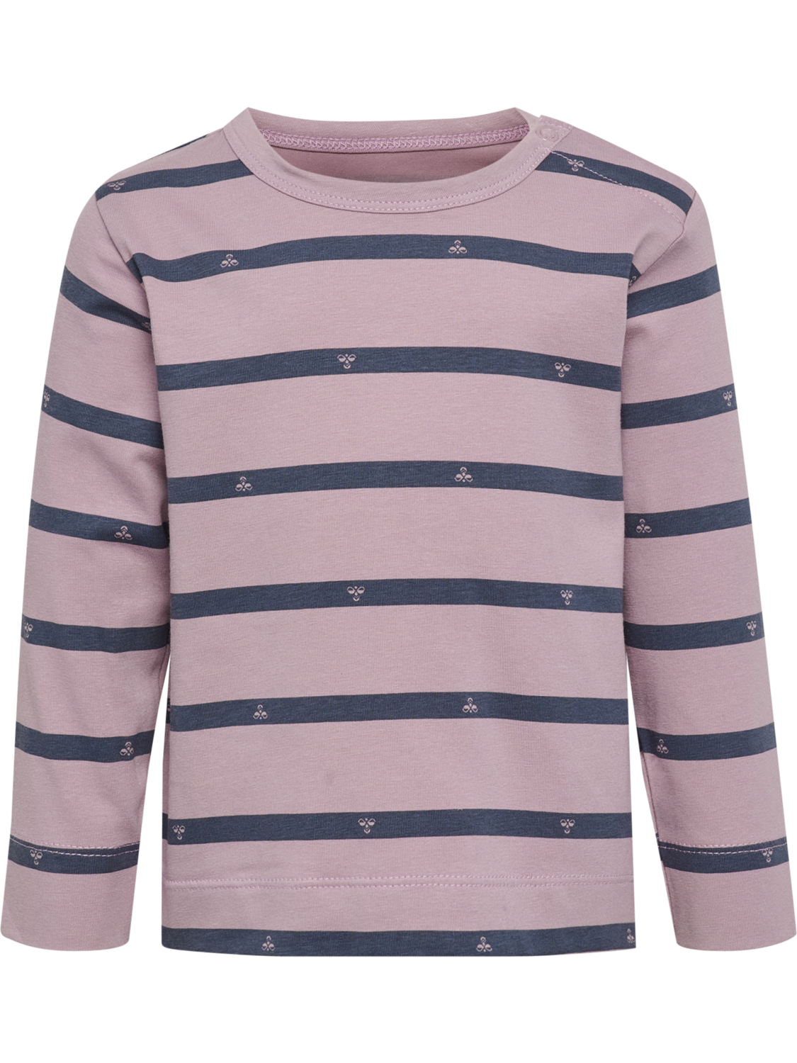 hmlMINI REG STRIPY BEE T-SHIRT L/S, SEA FOG, packshot