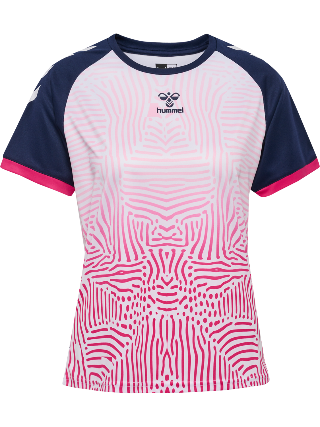 hmlGRAPHIC UNIVERSE JERSEY SS WOMAN, MARINE/WHITE, packshot