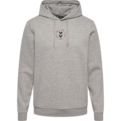 hmlEVERYTHING NOTHING HOODIE, GREY MELANGE, packshot