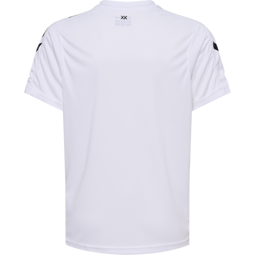 hmlCORE XK STRIPED JERSEY S/S KIDS, WHITE/BLACK, packshot