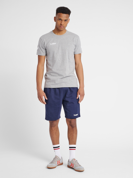 HUMMEL GO COTTON T-SHIRT S/S, GREY MELANGE, model