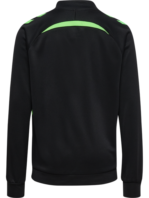 hmlLEAD 2.0 TRACK ZIP JACKET KIDS, BLACK/GREEN GECKO hmlLEAD 2.0 TRACK ZIP JACKET KIDS, BLACK/GREEN GECKO, packshot