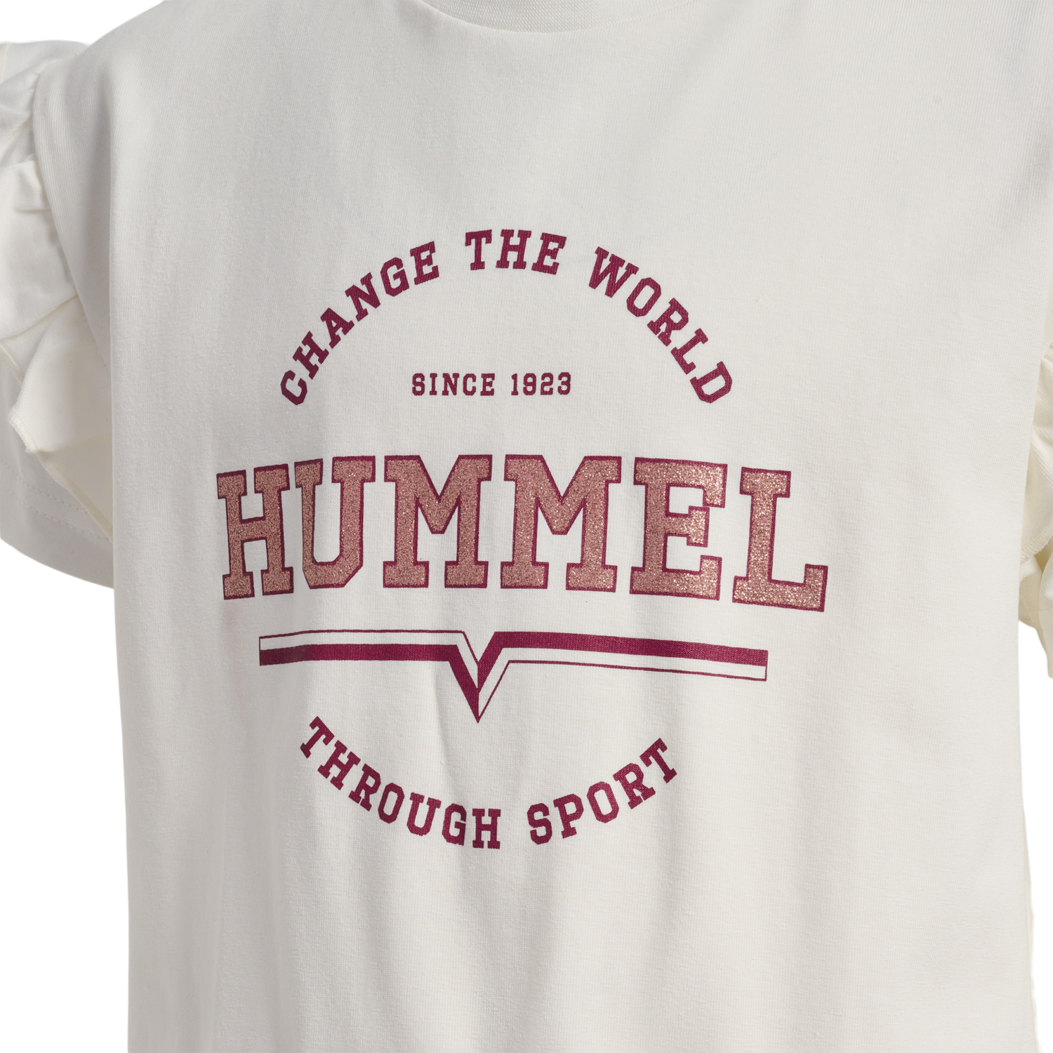 hmlVIOLET T-SHIRT S/S, MARSHMALLOW, packshot