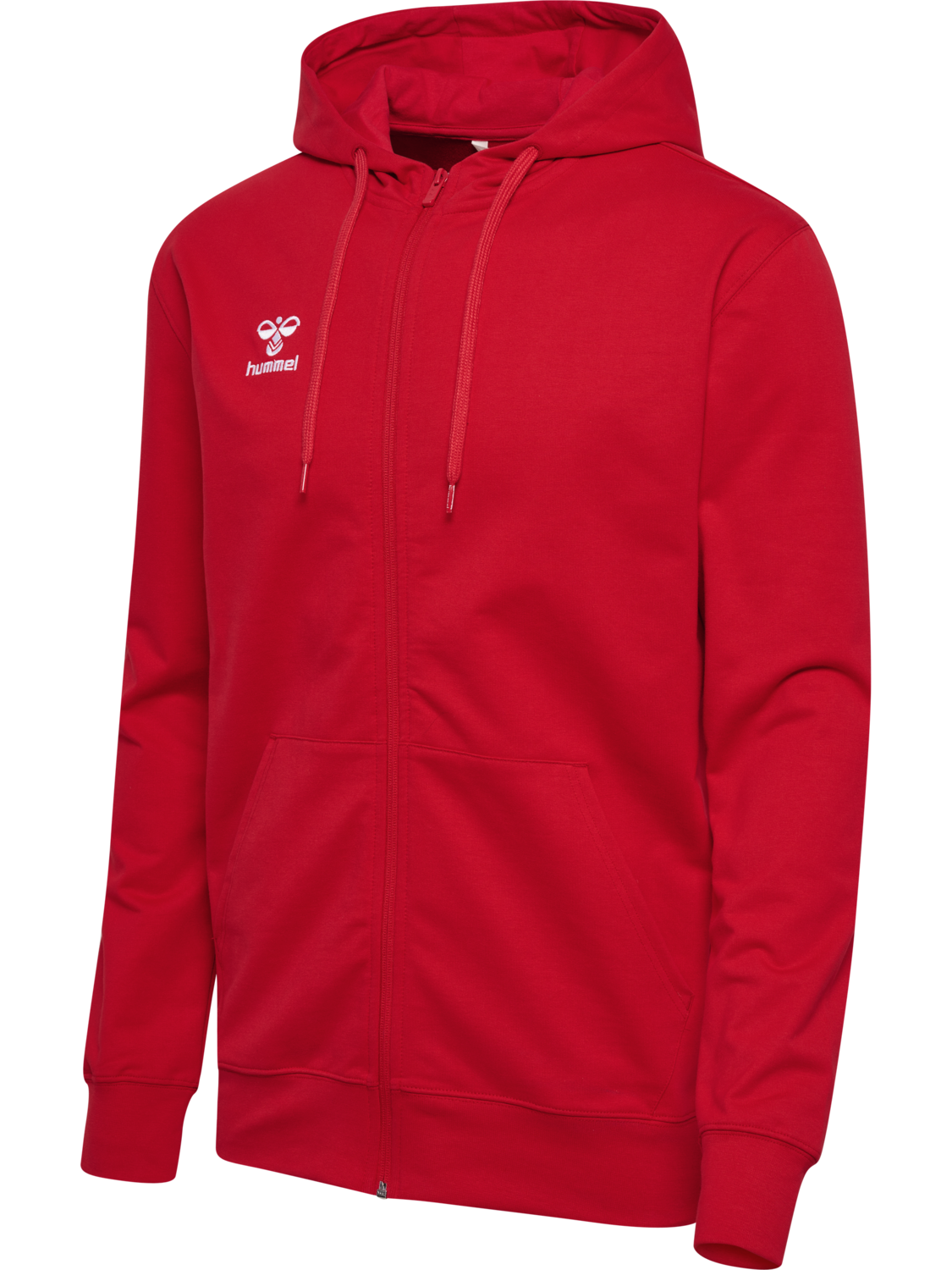 hmlGO 2.0 ZIP HOODIE, TRUE RED, packshot