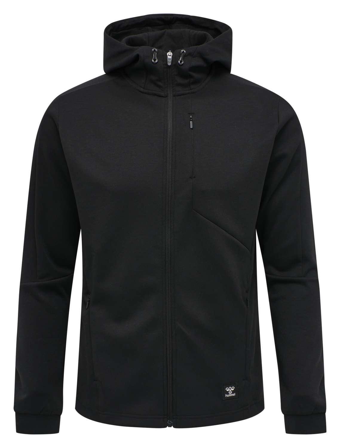 hmlTROPPER ZIP HOODIE, BLACK, packshot