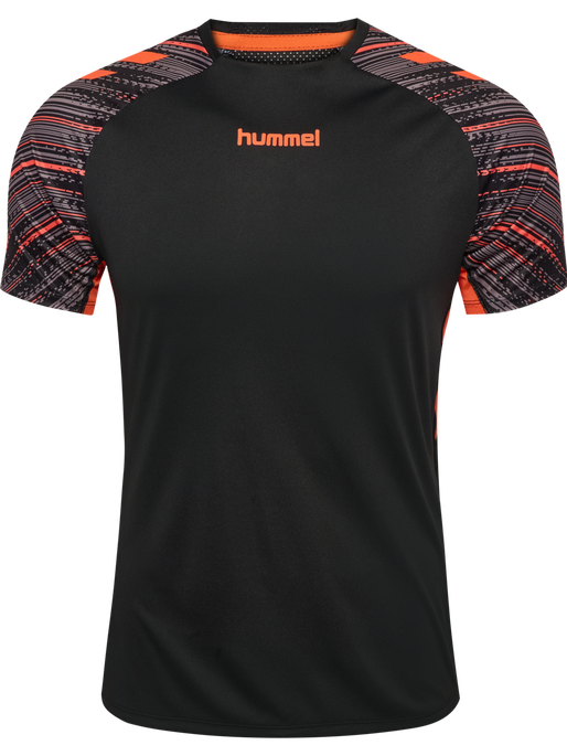 hmlBLAZE PRO TRAINING JERSEY S/S, BLACK/ORANGE hmlBLAZE PRO TRAINING JERSEY S/S, BLACK/ORANGE, packshot
