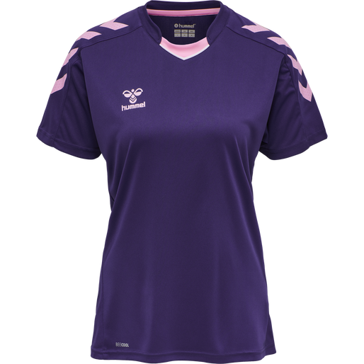 hmlCORE XK POLY JERSEY S/S WOMAN, ACAI, packshot