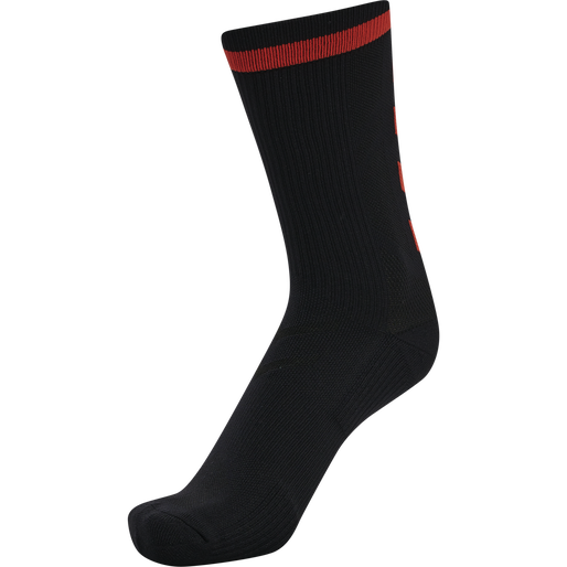 ELITE INDOOR SOCK LOW PA, BLACK/CHERRY TOMATO, packshot