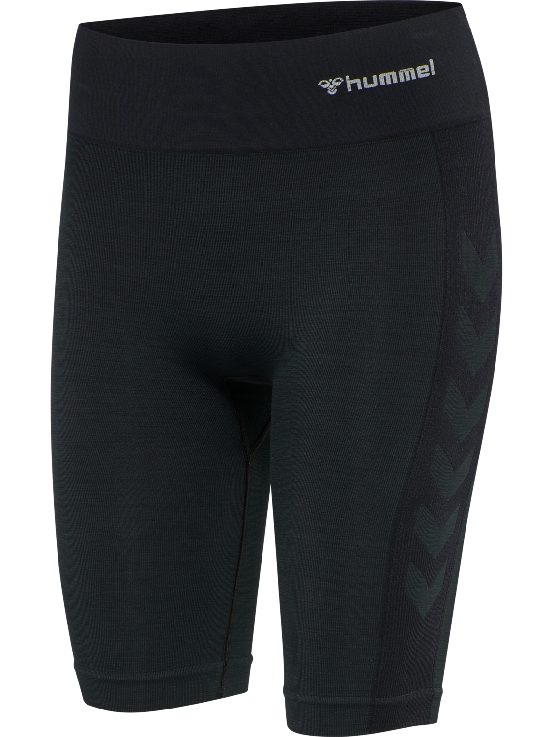 hmlCLEA SEAMLESS CYCLING SHORTS, BLACK MELANGE, packshot