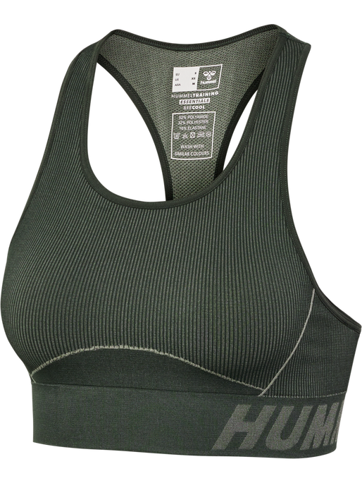 hmlTE CHRISTEL SEAMLESS SPORTS TOP, CLIMBING IVY/SEAGRASS MELANGE hmlTE CHRISTEL SEAMLESS SPORTS TOP, CLIMBING IVY/SEAGRASS MELANGE, packshot
