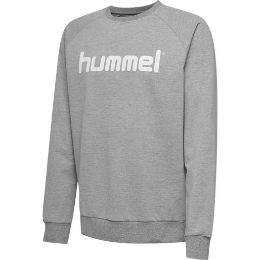 HMLGO KIDS COTTON LOGO SWEATSHIRT, GREY MELANGE, packshot