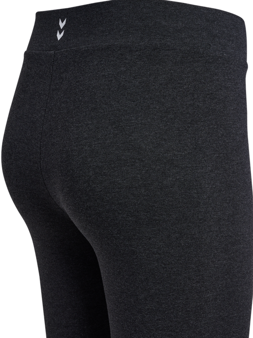 hmlPULSE LOGO MW TIGHTS, BLACK MELANGE, packshot